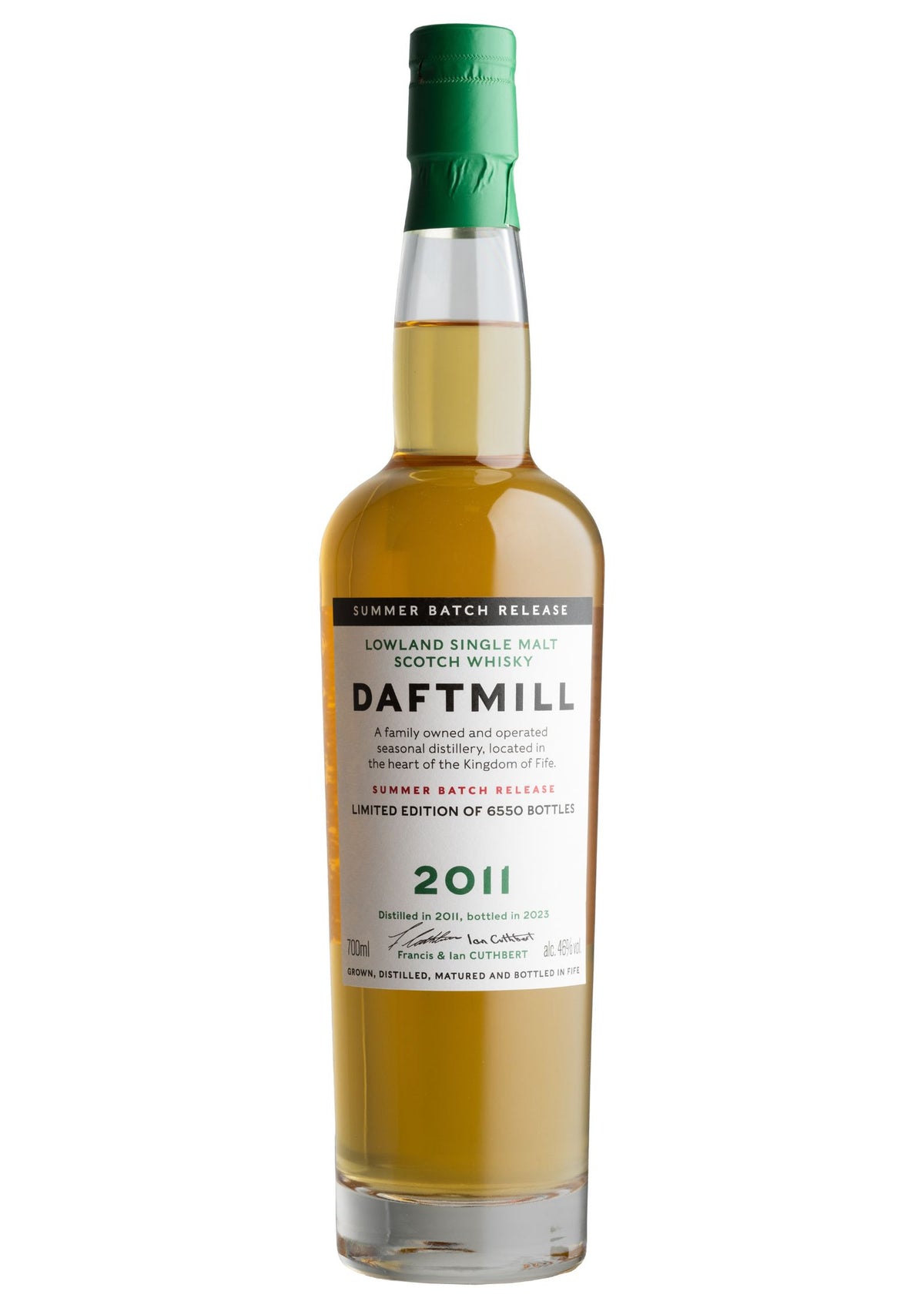 Daftmill 2011 Summer Batch Release, Bottled 2023, Lowland Single Malt Whisky, 46%