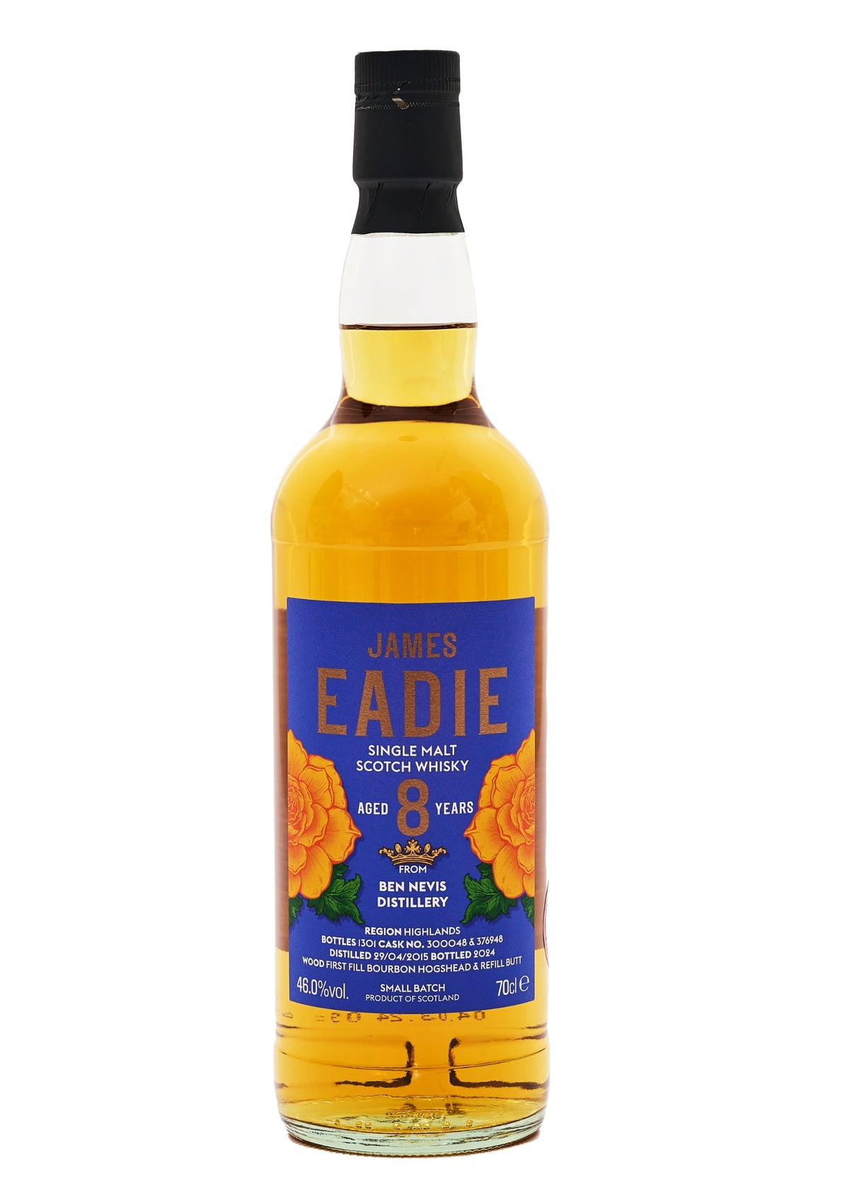 James Eadie Small Batch Ben Nevis 8-Year-Old Highland Single Malt Scotch Whisky, 46%