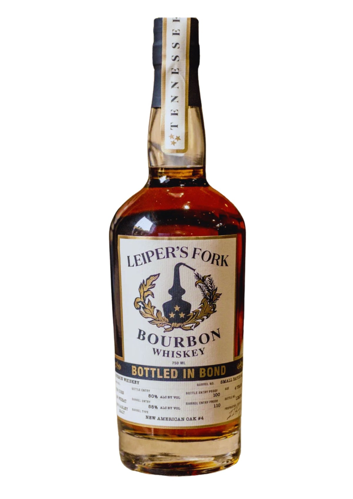 Leiper&#39;s Fork Tennessee Bourbon Bottled in Bond, 50%