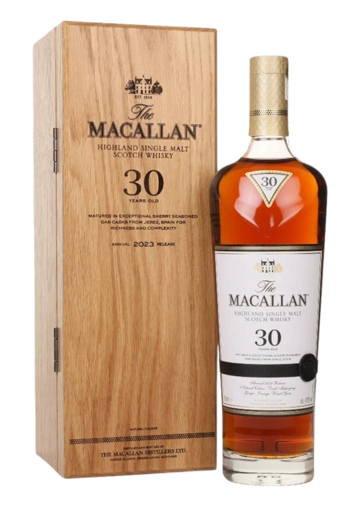 Macallan 30-Year-Old Sherry Oak, 2023 Edition, Single Malt Scotch Whisky, 43%