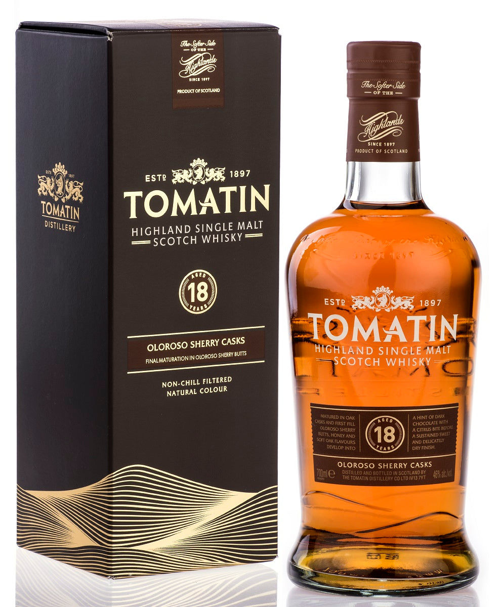 Bottle of Tomatin 18-Year-Old Single Malt Scotch Whisky, 46% - The Spirits Room