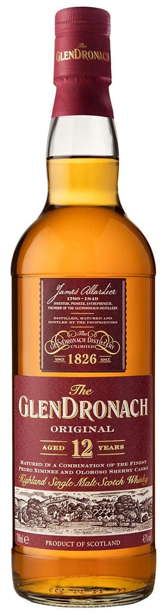Bottle of GlenDronach 12-Year-Old Single Malt Scotch Whisky, 43% - The Spirits Room