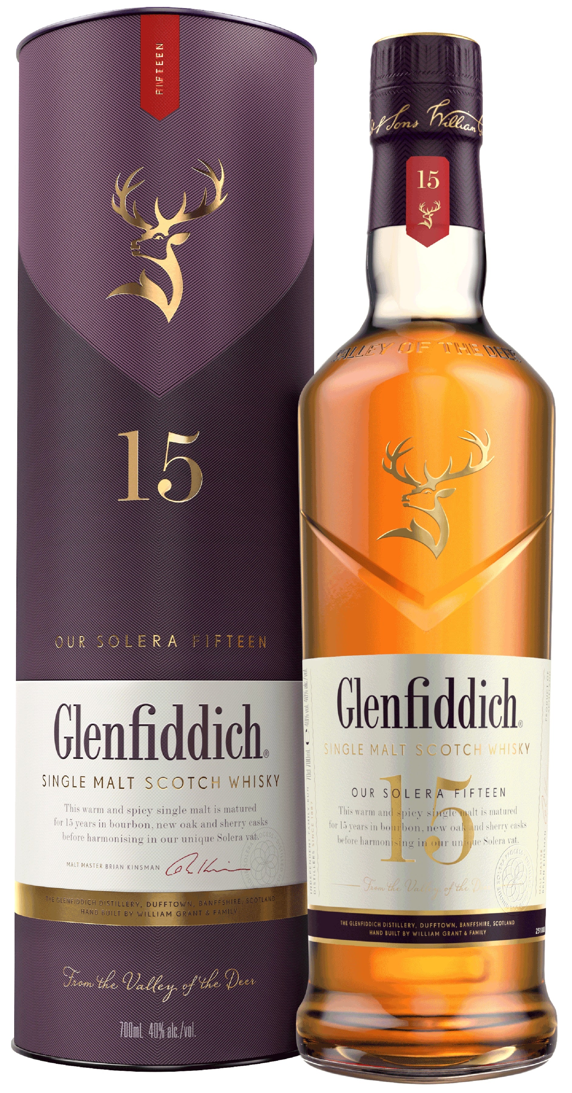 Bottle of Glenfiddich 15-Year-Old Solera Reserve, Speyside Single Malt Whisky, 4% - The Spirits Room