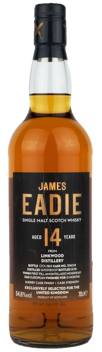 Bottle of James Eadie Linkwood 14-Year-Old, Amontillado Finish,  Single Malt Scotch Whisky, 54.6% - The Spirits Room