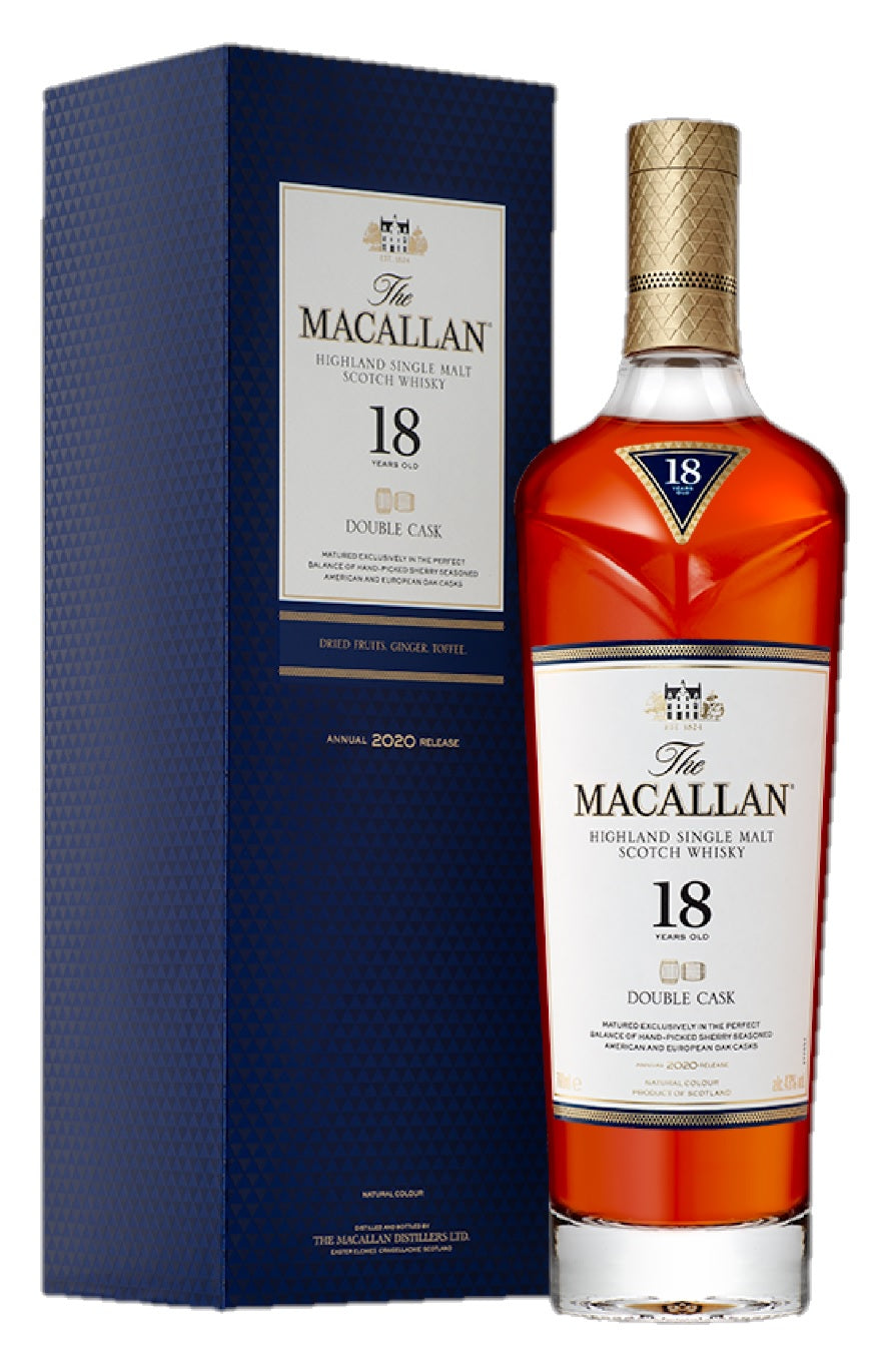 Bottle of Macallan 18-Year-Old Double Cask, 2021, Single Malt Scotch Whisky, 43% - The Spirits Room