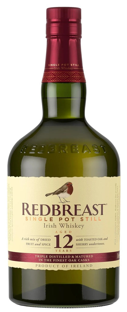 Bottle of Redbreast 12-Year-Old Single Pot Still Irish Whiskey, 40% - The Spirits Room