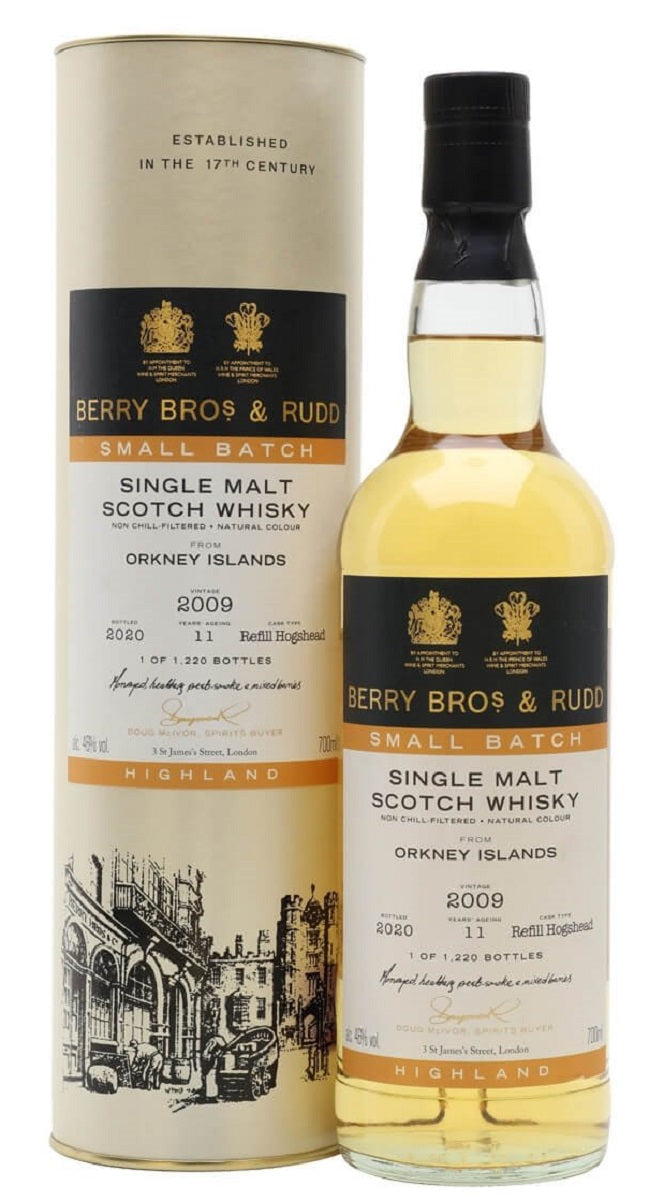 Bottle of Berry Bros. & Rudd 2009 Orkney Small Batch 11-Year-Old, Single Malt Scotch Whisky, 46% - The Spirits Room