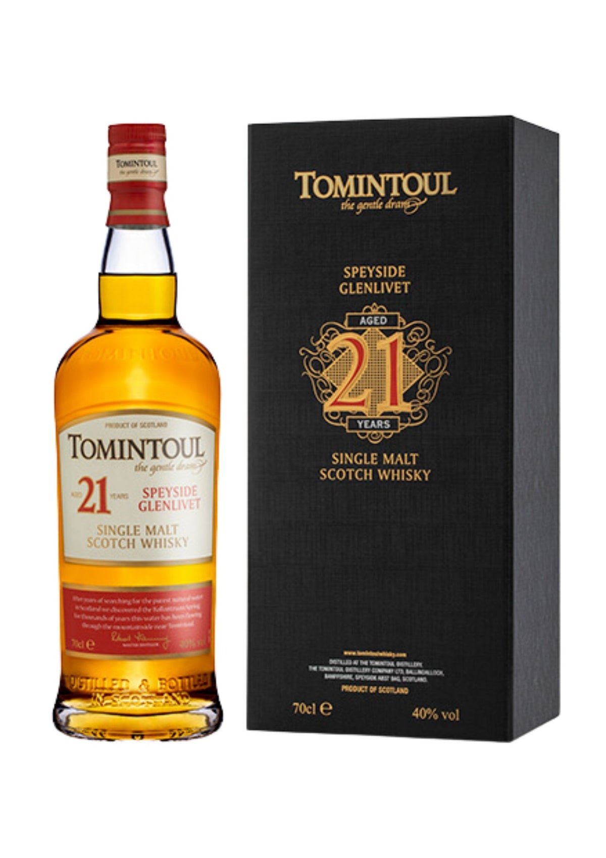 Tomintoul 21-Year-Old Speyside Single Malt Whisky, 40%