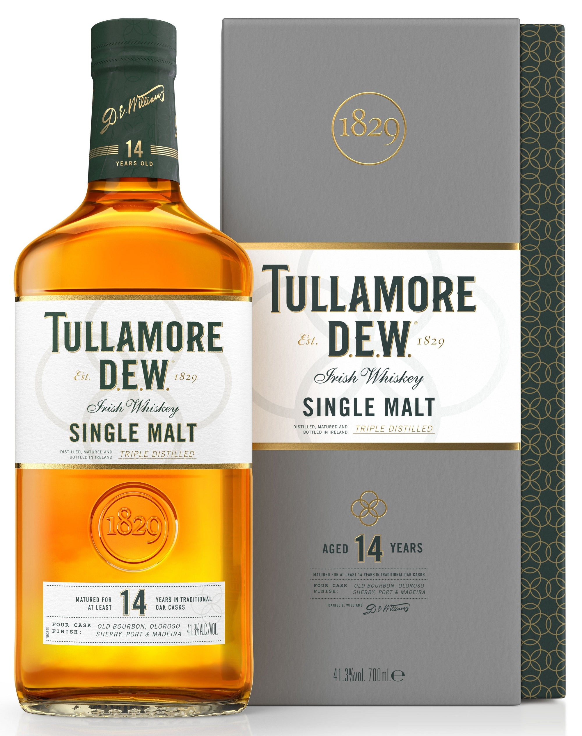 Bottle of Tullamore D.E.W. 14-Year-Old Single Malt Irish Whiskey, 41.3% - The Spirits Room