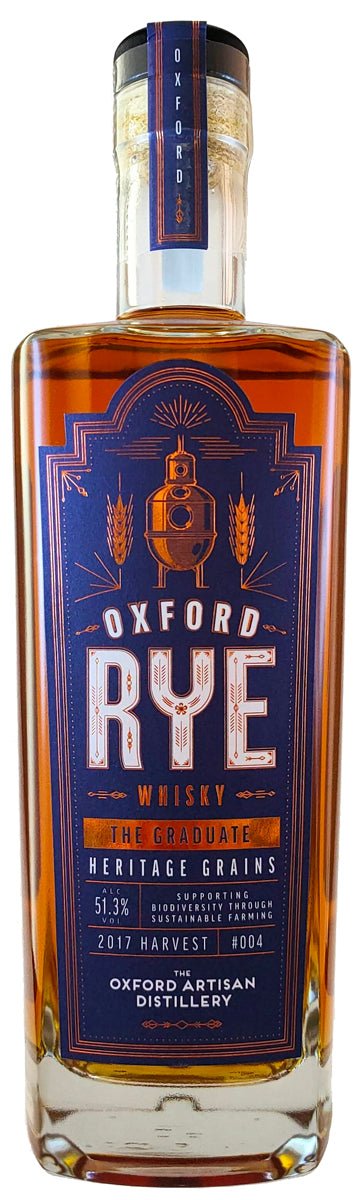 Bottle of Oxford Heritage Rye Whisky 'The Graduate' Batch 004, 51.3%