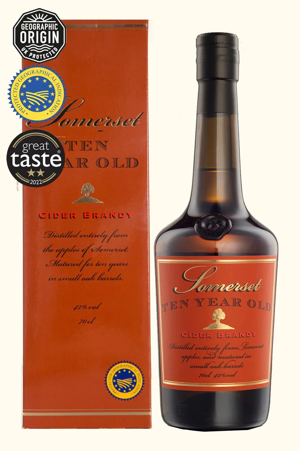 Bottle of Somerset Ten-Year-Old Cider Brandy, 42.0%