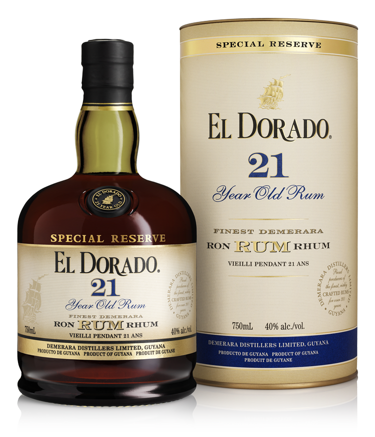 Bottle of El Dorado 21-Year-Old Guyanan Rum, 40% - The Spirits Room