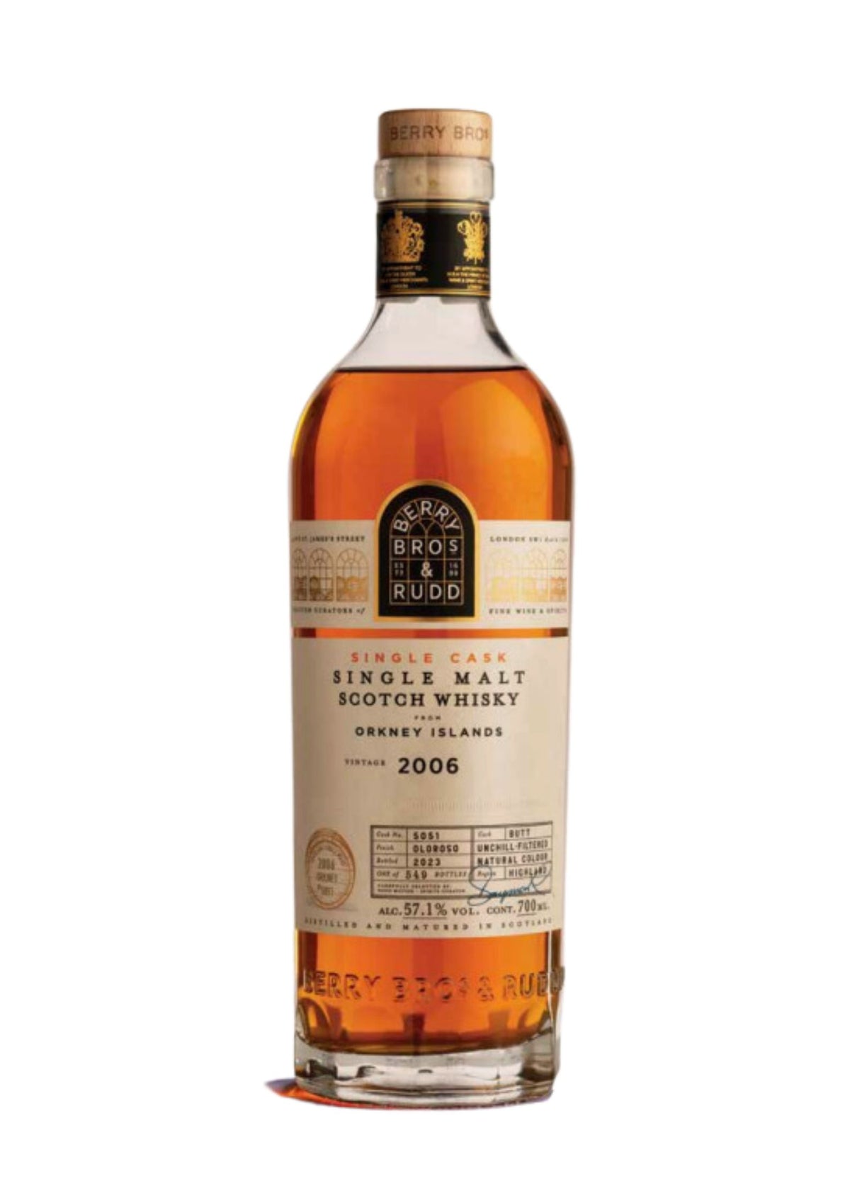 Berry Bros. &amp; Rudd 2006 Orkney 17-Year-Old, Oloroso Sherry Finish, Cask #5051, Highland Single Malt Whisky, 57.1%