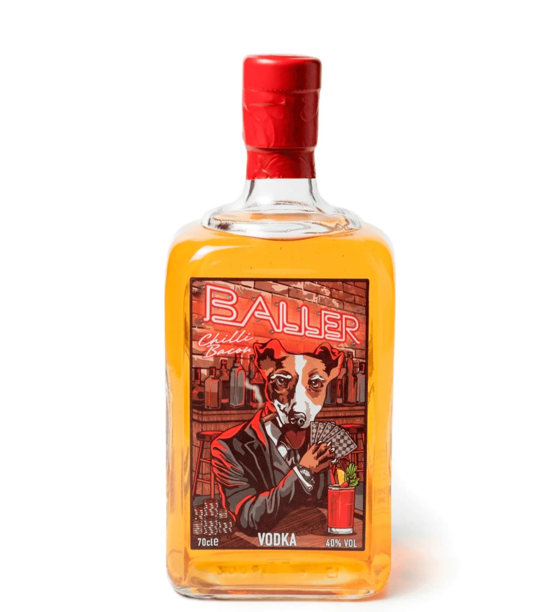 Bottle of Baller 'Chilli Bacon' Vodka