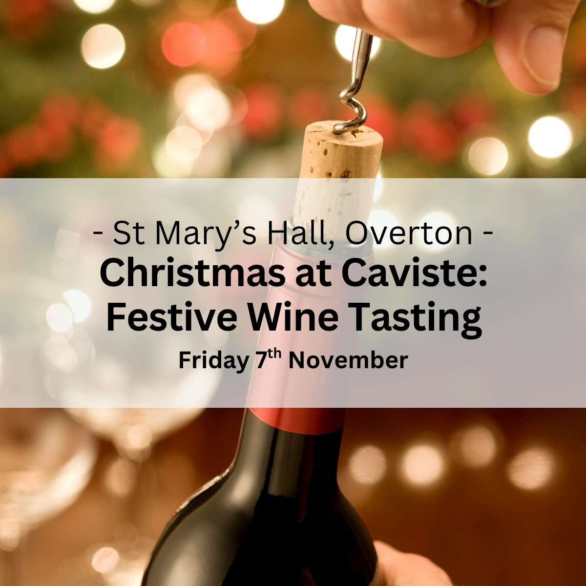Christmas at The Spirits Room (Overton) - Friday 7th November
