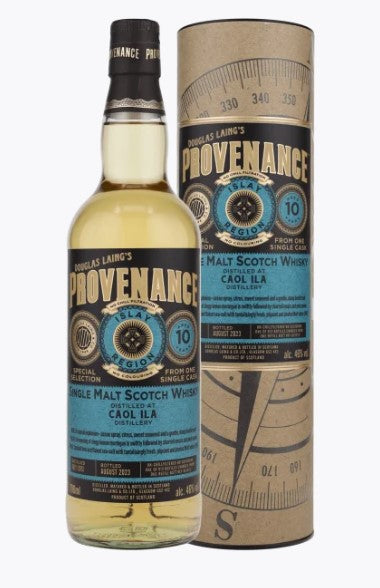 Douglas Laing's Provenance - Caol Ila, 10yr old Single Malt Whisky, Single Cask, 46% ABV