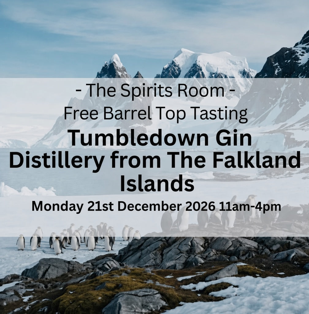 Barrel-Top Gin Tasting with Tumbeldown Distillery from The Falkland Islands - Monday 21st December 2026