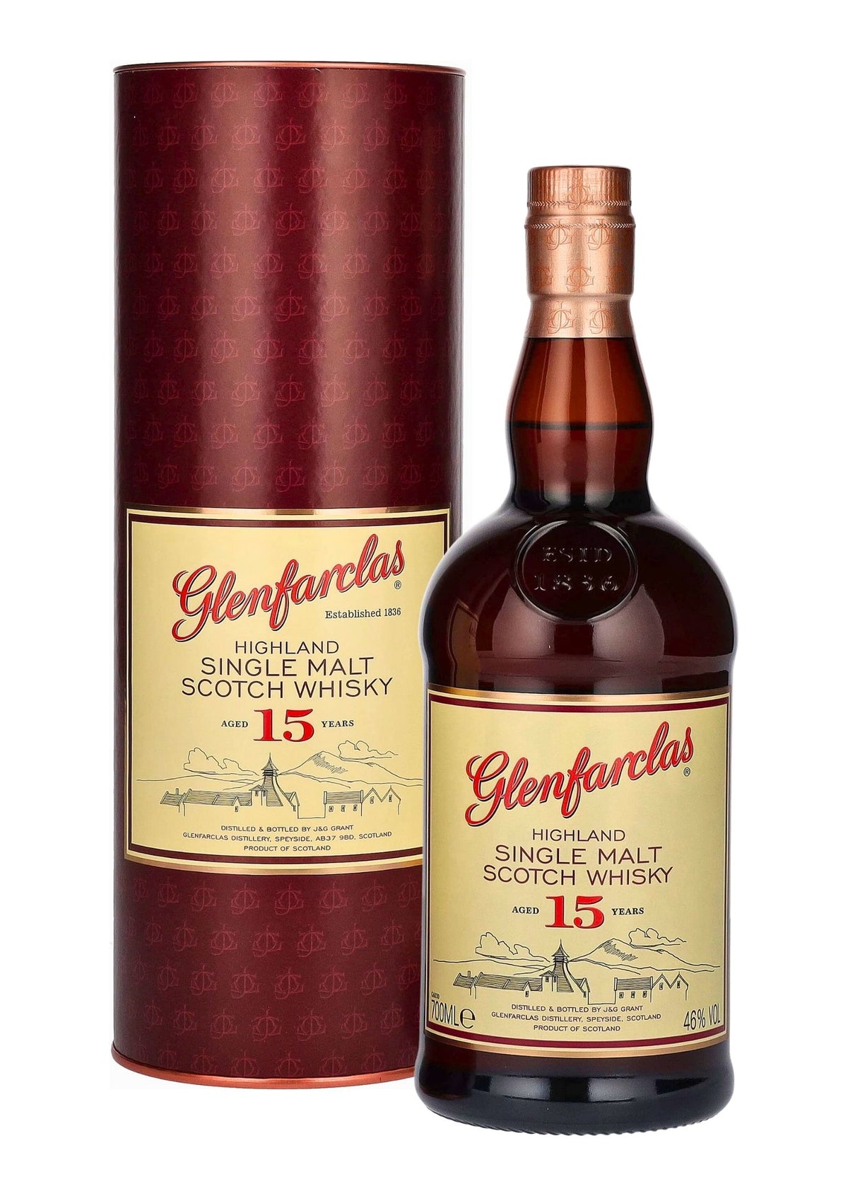 Glenfarclas 15-Year-Old Single Malt Scotch Whisky, 46%