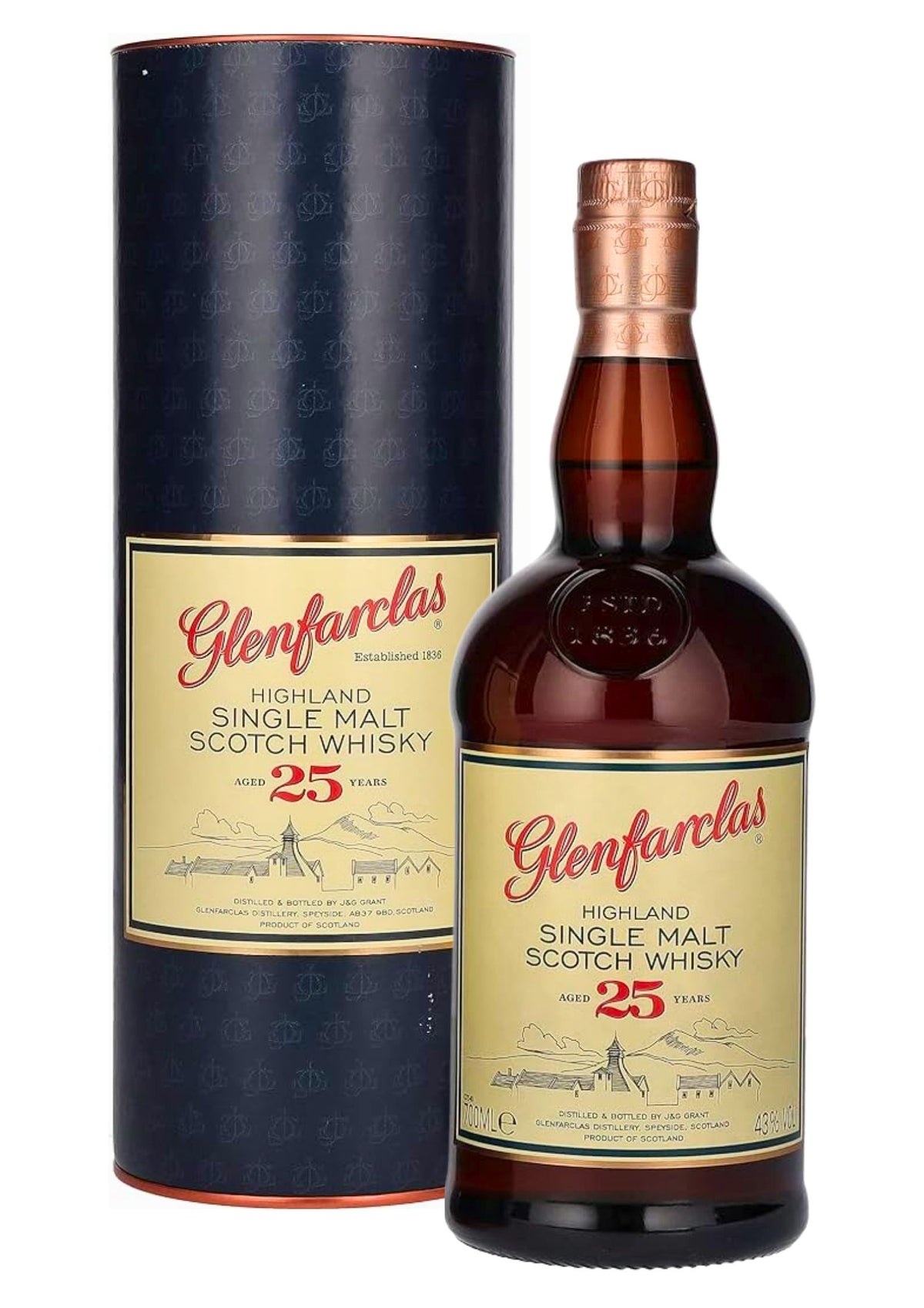 Glenfarclas 25-Year-Old Single Malt Scotch Whisky, 43%