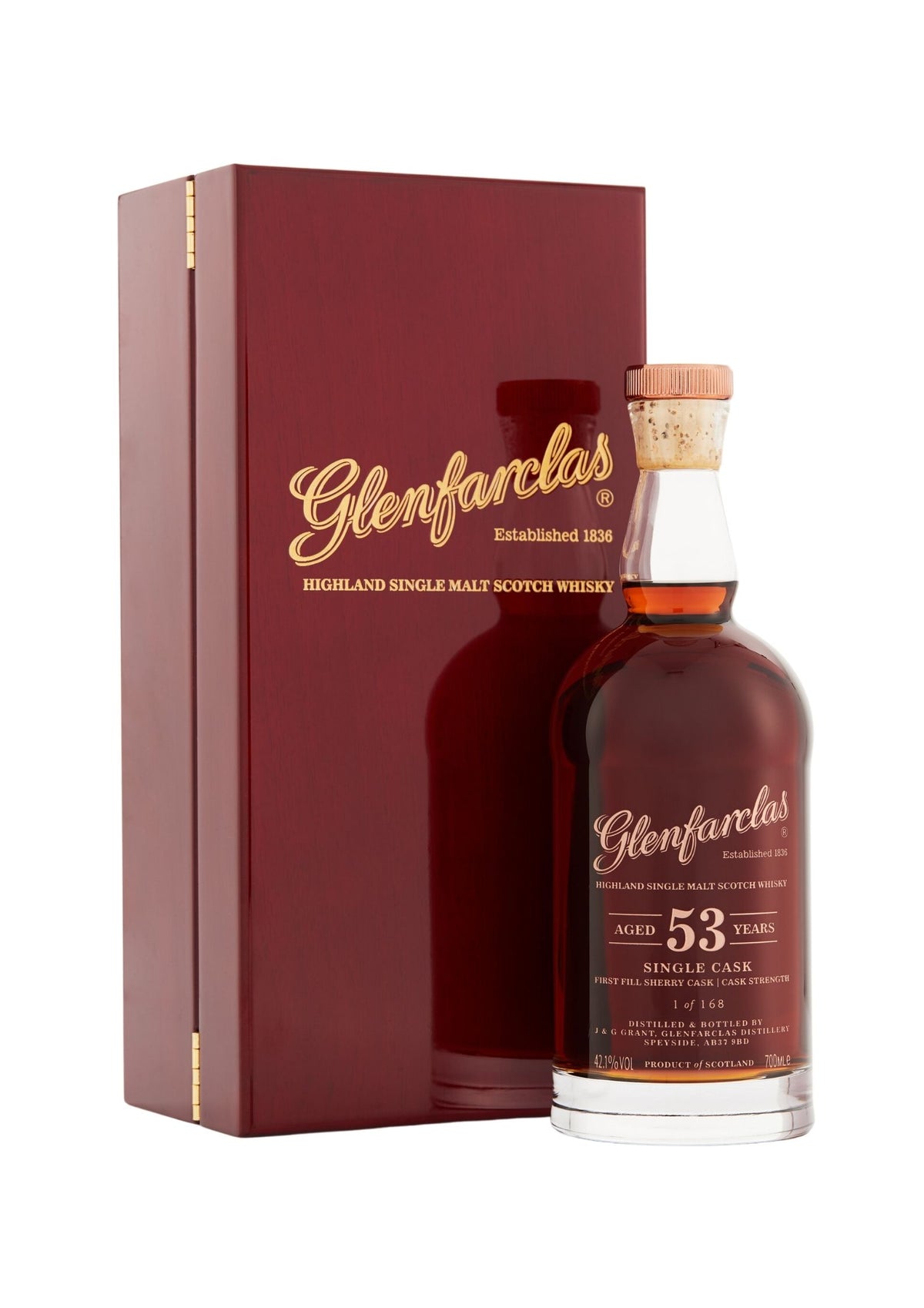 Glenfarclas 53-Year-Old, Single Oloroso Cask, Single Malt Whisky, 42.1%