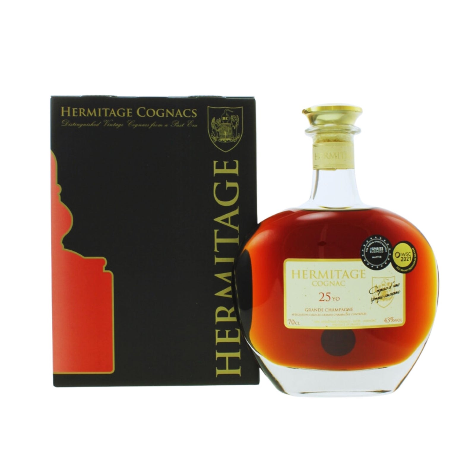 Bottle of Hermitage 25-Year-Old Grand Champagne Cognac, 43% - The Spirits Room