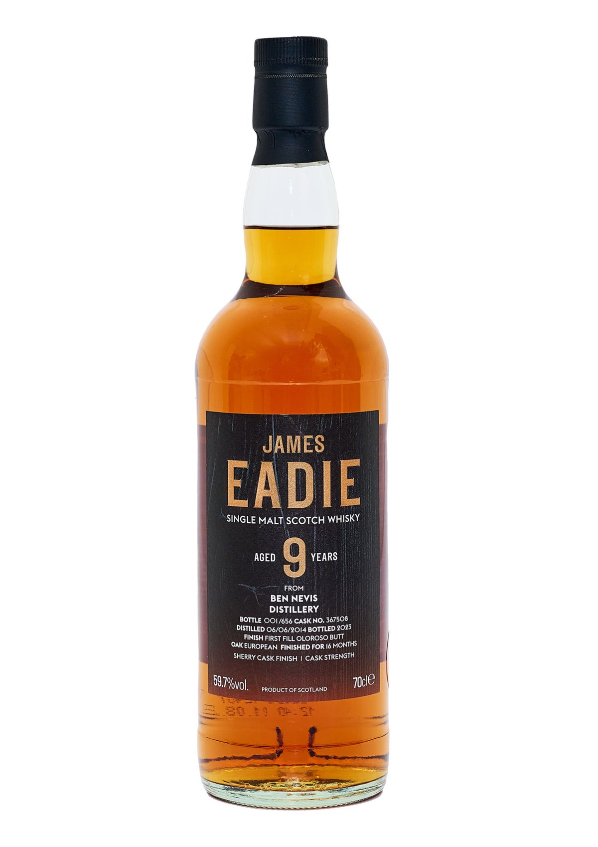 James Eadie Ben Nevis 9-Year-Old, Oloroso Finish, Single Malt Scotch Whisky, 59.7%