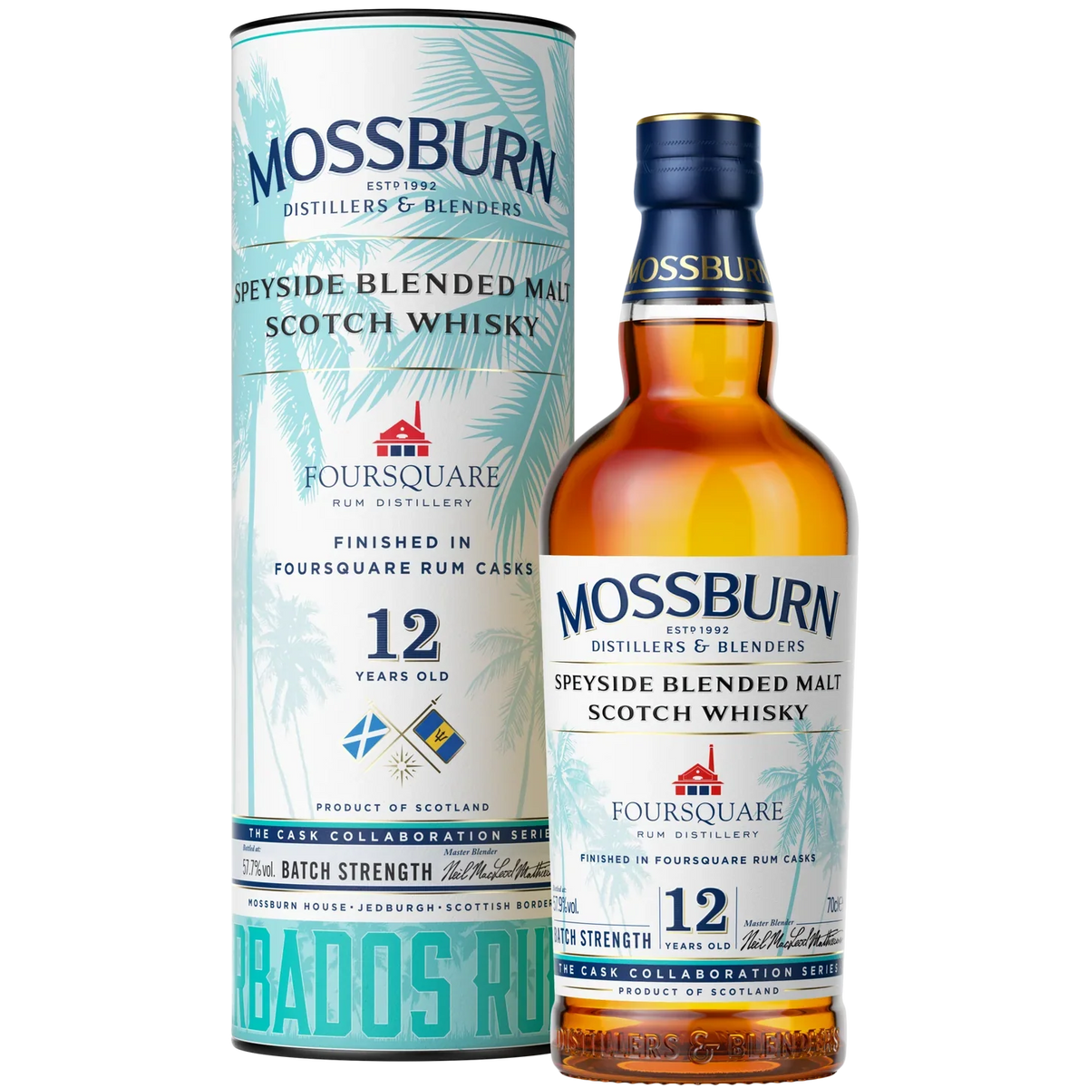Bottle of Mossburn 12-Year-Old Foursquare Finish Whisky