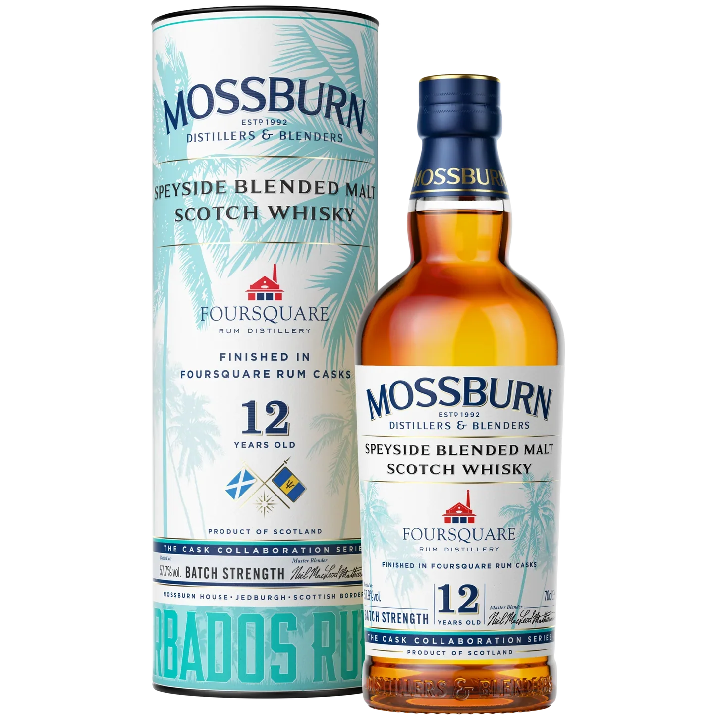 Bottle of Mossburn 12-Year-Old Foursquare Finish Whisky