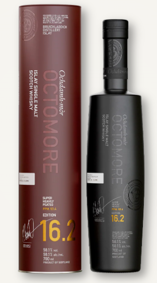 Octomore 16.2, Scottish Concerto Barley, Islay Single Malt Whisky, 101.4PPM, 58.1%