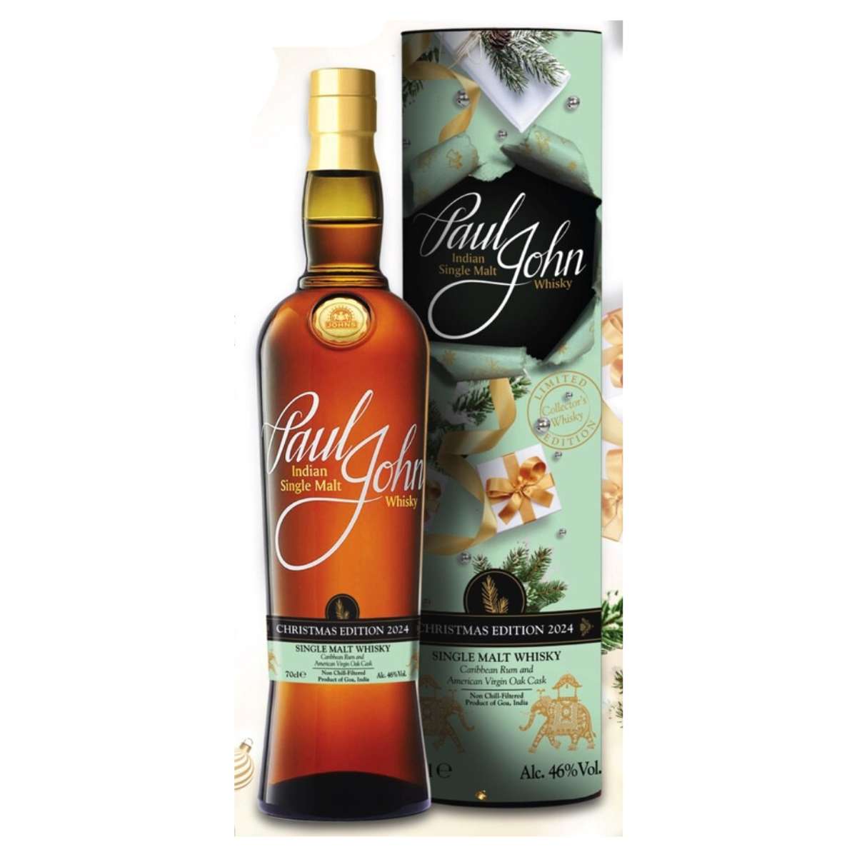 Paul John Christmas Edition 2024 Single Malt Indian Whisky, 46%