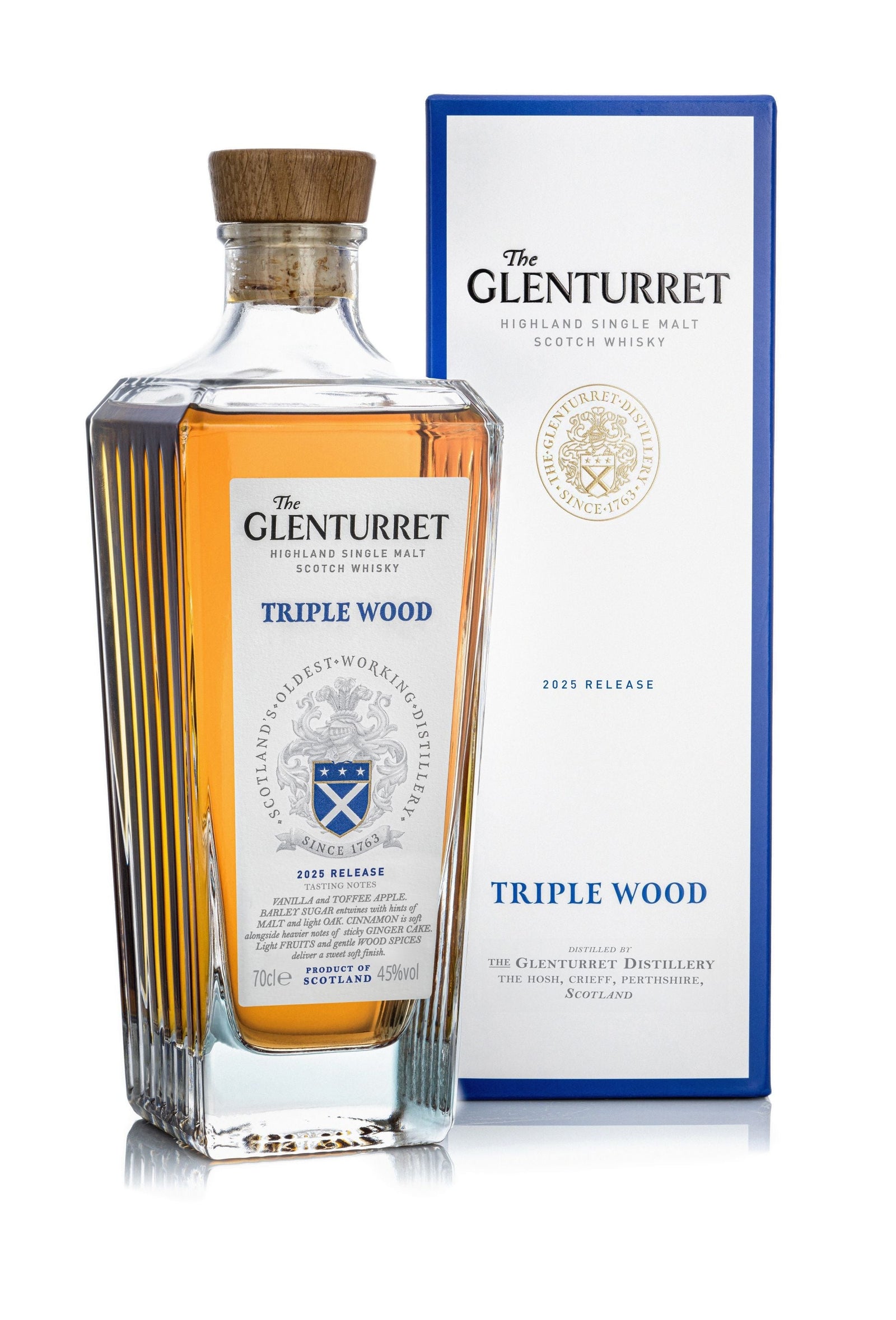 Bottle of The Glenturret Triple Wood Single Malt Whisky (2025 Release), 45.0%