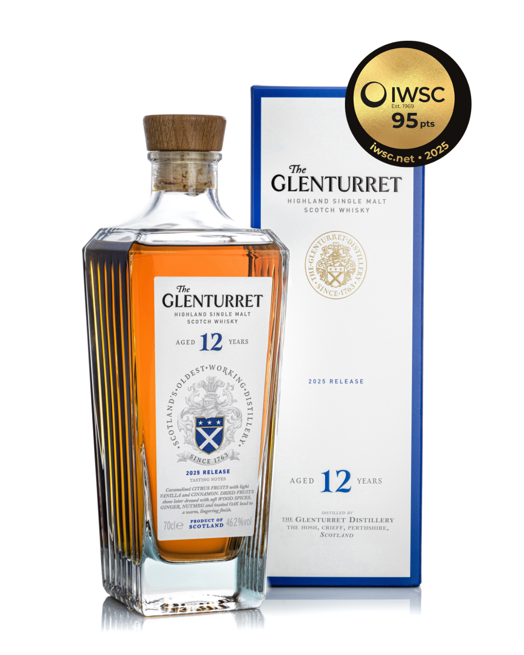Bottle of The Glenturret 12-Year-Old Single Malt Whisky (2025 Release), 46.2%