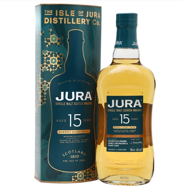 Isle of Jura, 15yr old Manzanilla Sherry Cask Finish - 46% ABV
