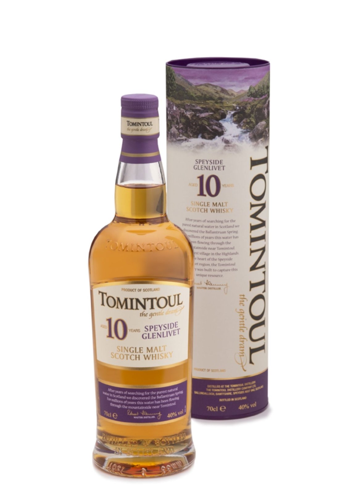 Tomintoul 10-Year-Old Speyside Single Malt Whisky, 40% - Whisky - Caviste Wine