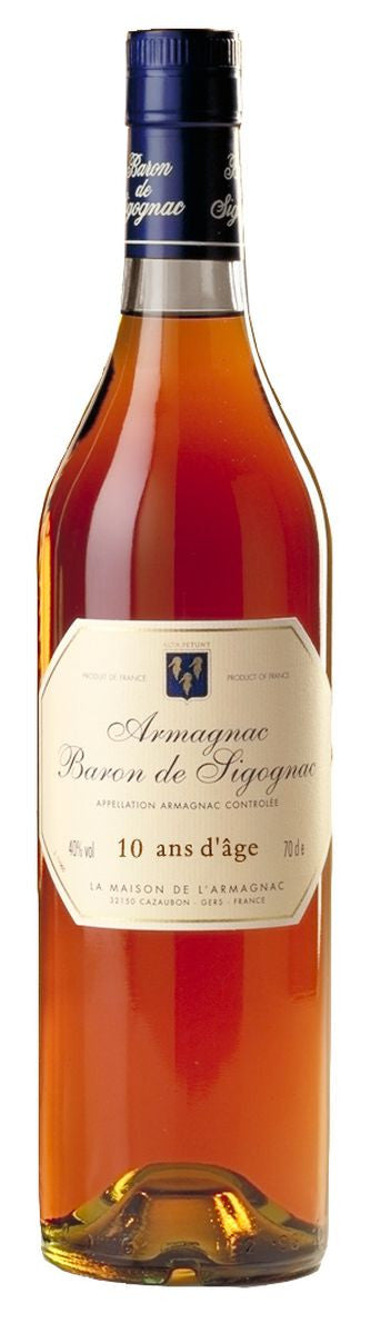 Bottle of Baron de Sigognac Armagnac 10 years old, 40% - The Spirits Room