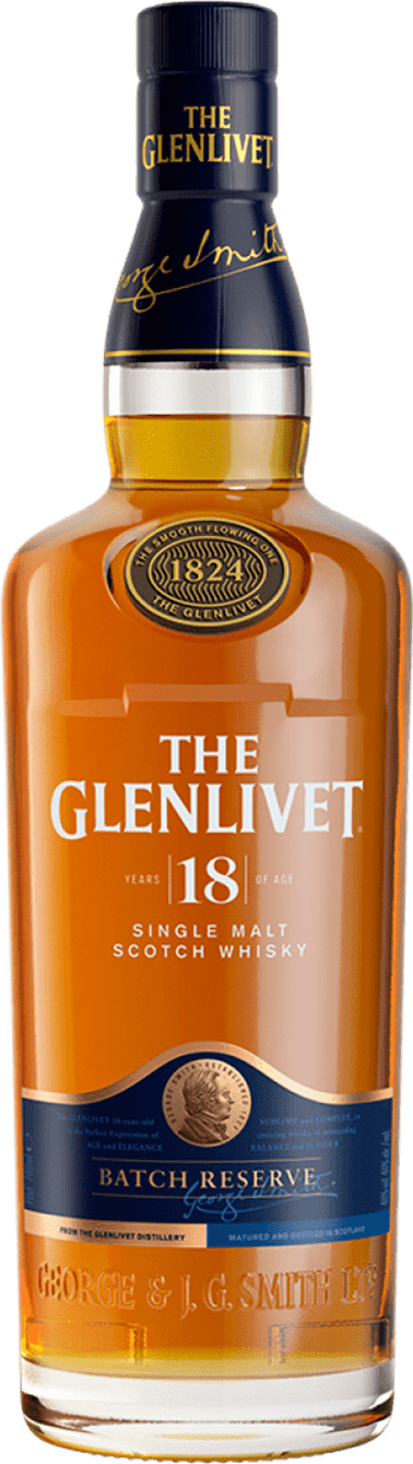 Bottle of The Glenlivet 18 Year Old Single Malt Scotch Whisky, 40%