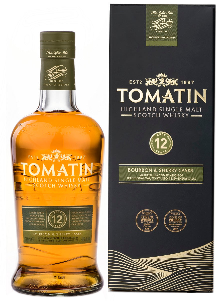 Bottle of Tomatin 12-Year-Old Single Malt Scotch Whisky, 43% - The Spirits Room