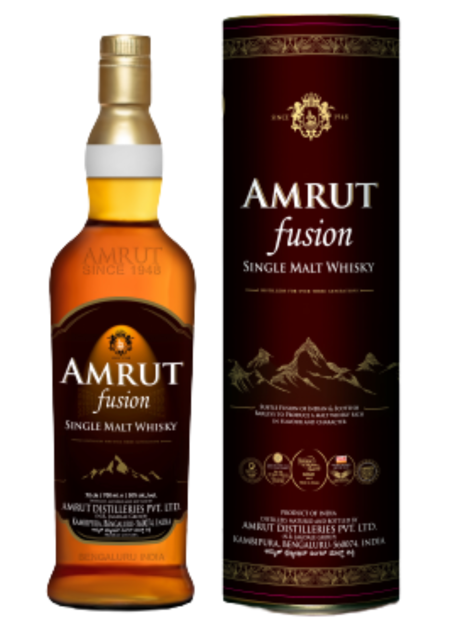 Bottle of Amrut Fusion Indian Single Malt Whisky, 50% - The Spirits Room