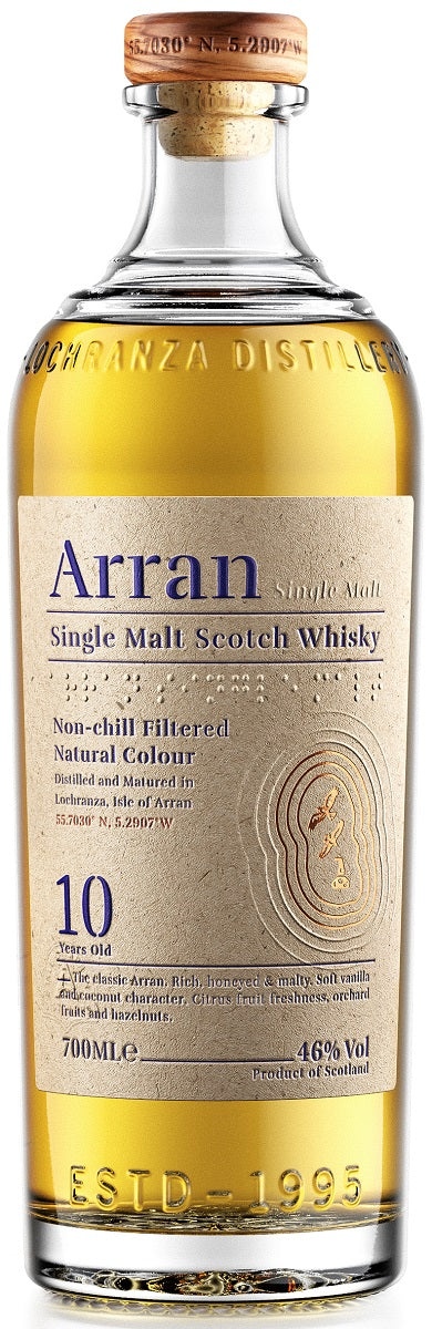 Bottle of Arran 10-Year-Old Single Malt Scotch Whisky, 46% - The Spirits Room