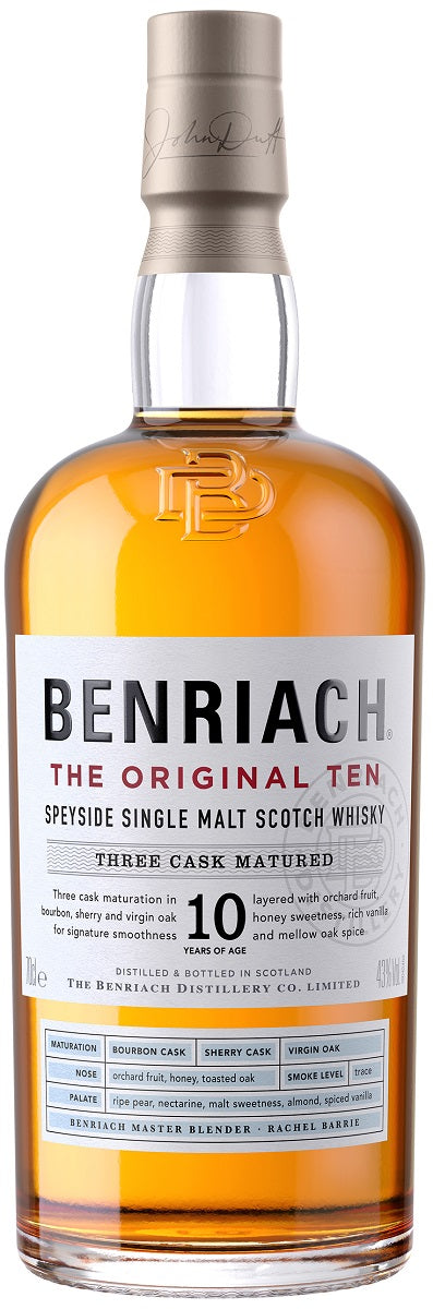 Bottle of BenRiach 10-Year-Old Speyside Single Malt Scotch Whisky, 46% - The Spirits Room