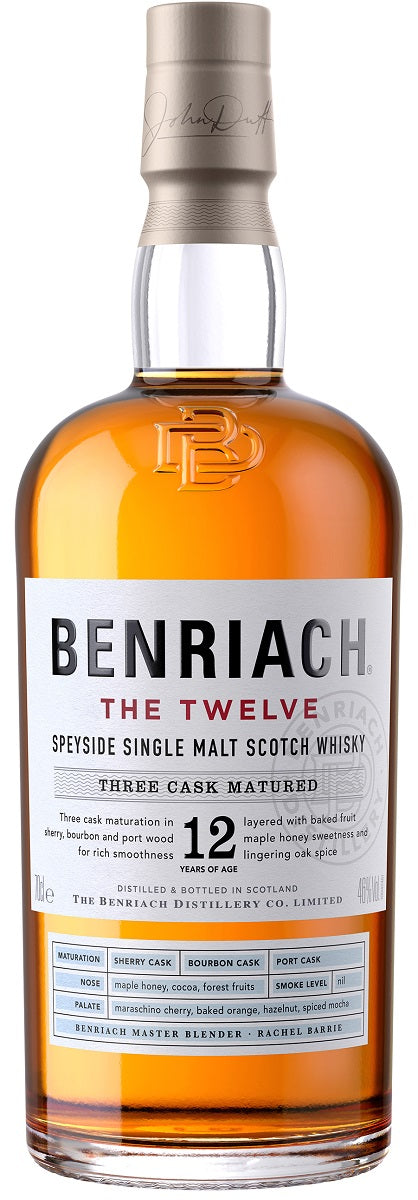 Bottle of BenRiach 12-Year-Old Speyside Single Malt Scotch Whisky, 46% - The Spirits Room