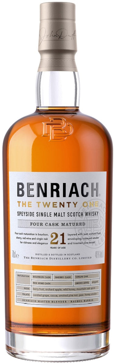 Bottle of BenRiach 21-Year-Old Speyside Single Malt Scotch Whisky, 46% - The Spirits Room
