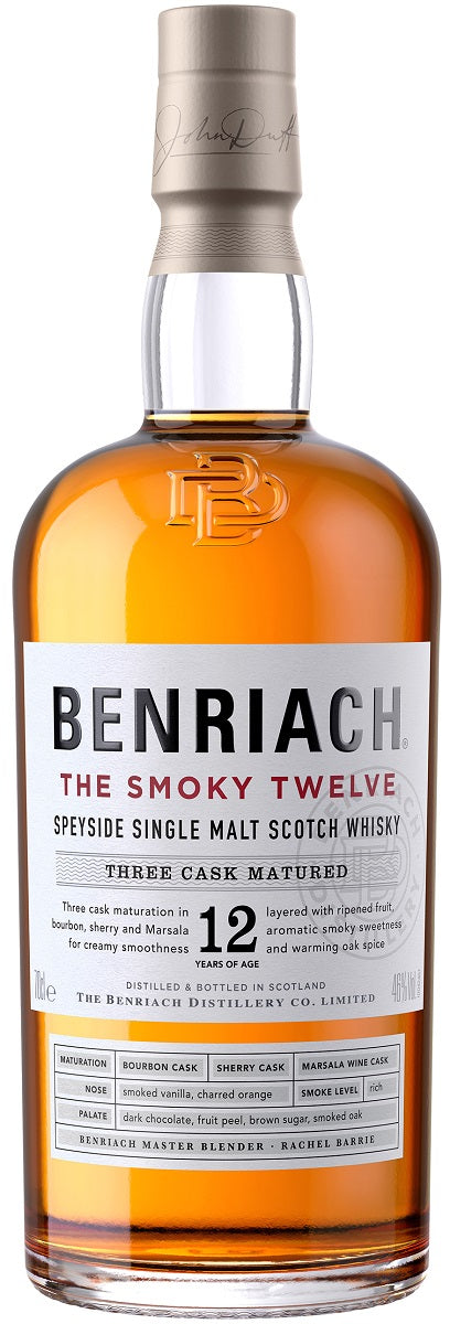 Bottle of BenRiach The Smoky 12-Year-Old Speyside Single Malt Scotch Whisky, 46% - The Spirits Room