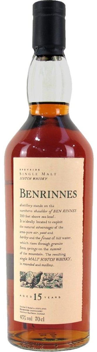 Bottle of Benrinnes 15-Year-Old Speyside Single Malt Scotch Whisky, 43% - The Spirits Room