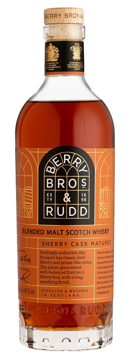 Bottle of Berry Bros. &amp; Rudd Classic Sherry, Blended Malt Scotch Whisky, 44.2% - The Spirits Room