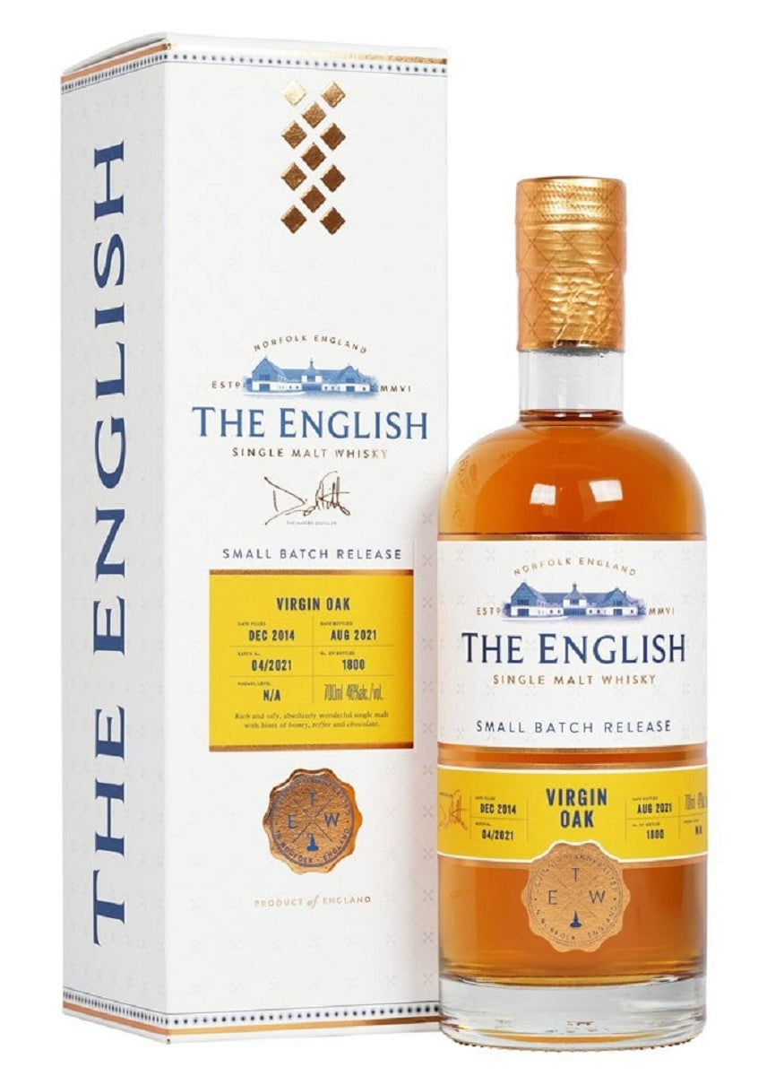 Bottle of The English Small Batch Virgin Oak Single Malt Whisky, 46% - The Spirits Room