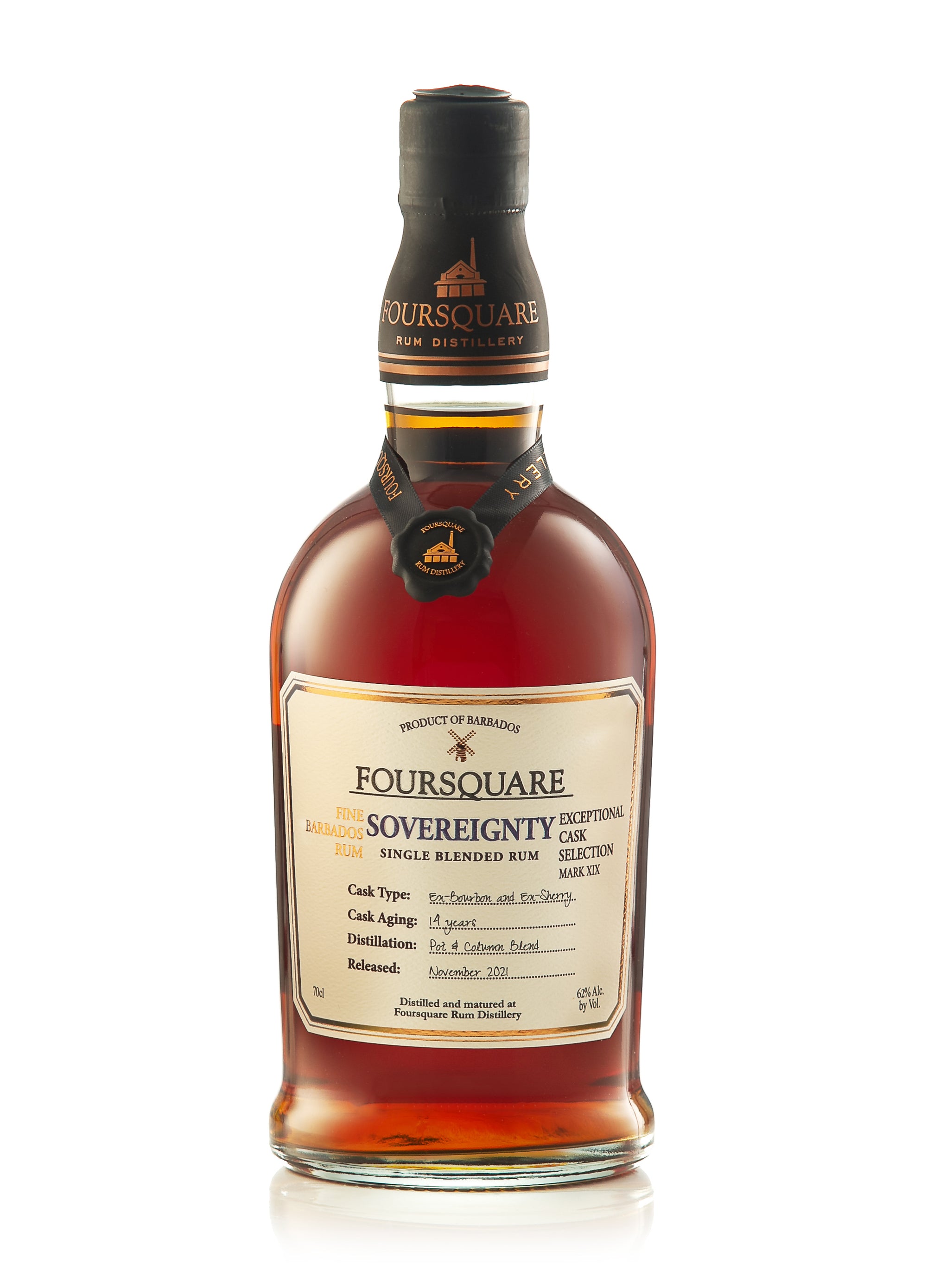 Bottle of Foursquare Sovereignty, Single Blended Rum, Barbados, 62% - The Spirits Room