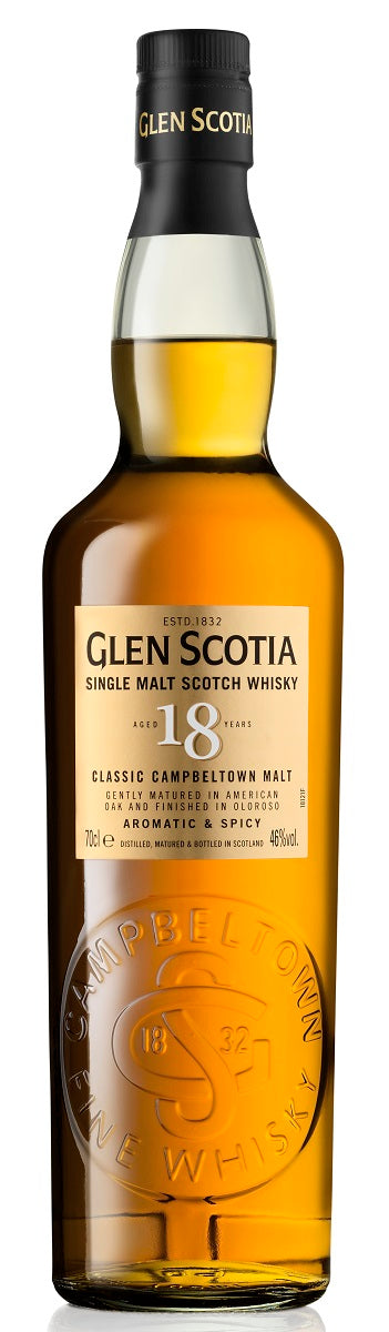 Bottle of Glen Scotia 18-Year-Old Single Malt Scotch Whisky, 46% - The Spirits Room