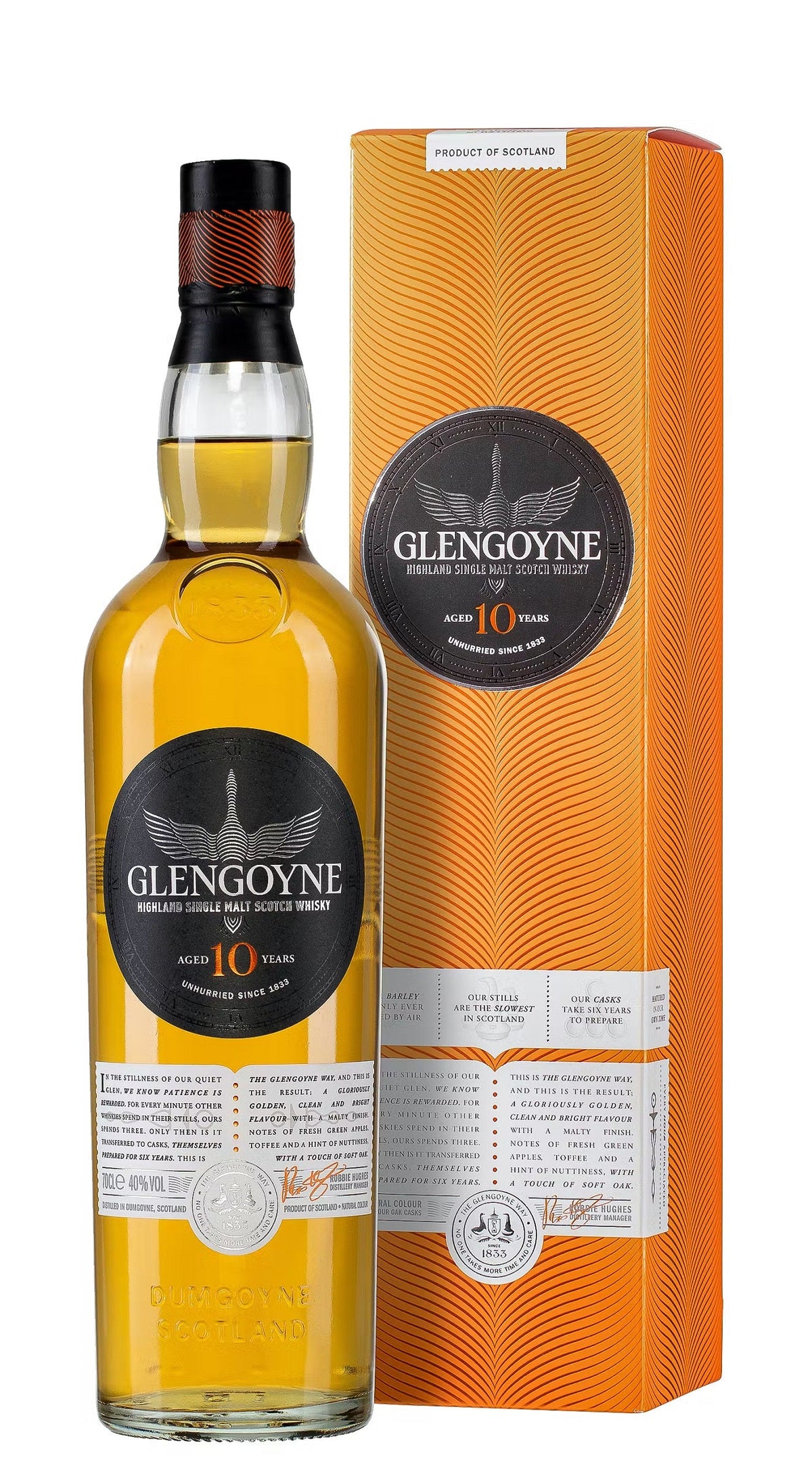 Bottle of Glengoyne 10-Year-Old Single Malt Scotch Whisky, 40% - The Spirits Room