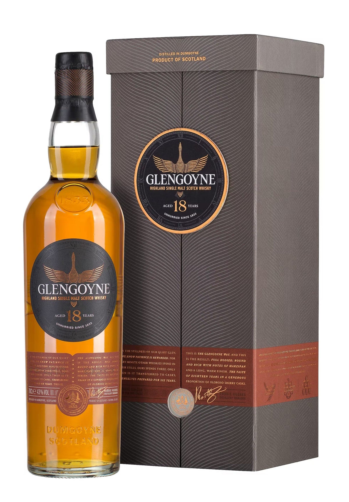 Bottle of Glengoyne 18-Year-Old Single Malt Scotch Whisky, 43% - The Spirits Room
